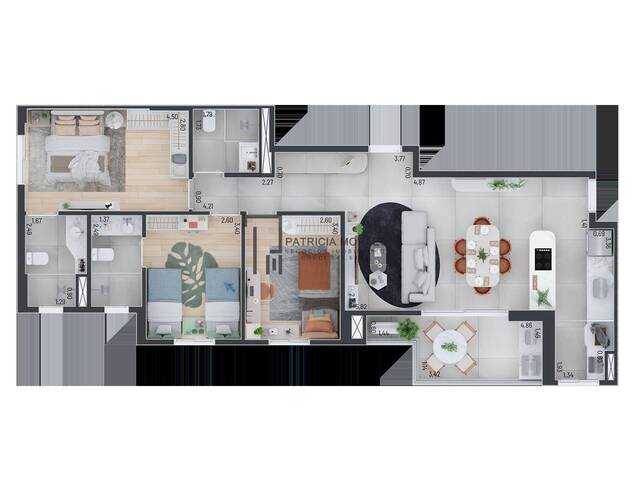 Opção 3 dormit e 2 suítes