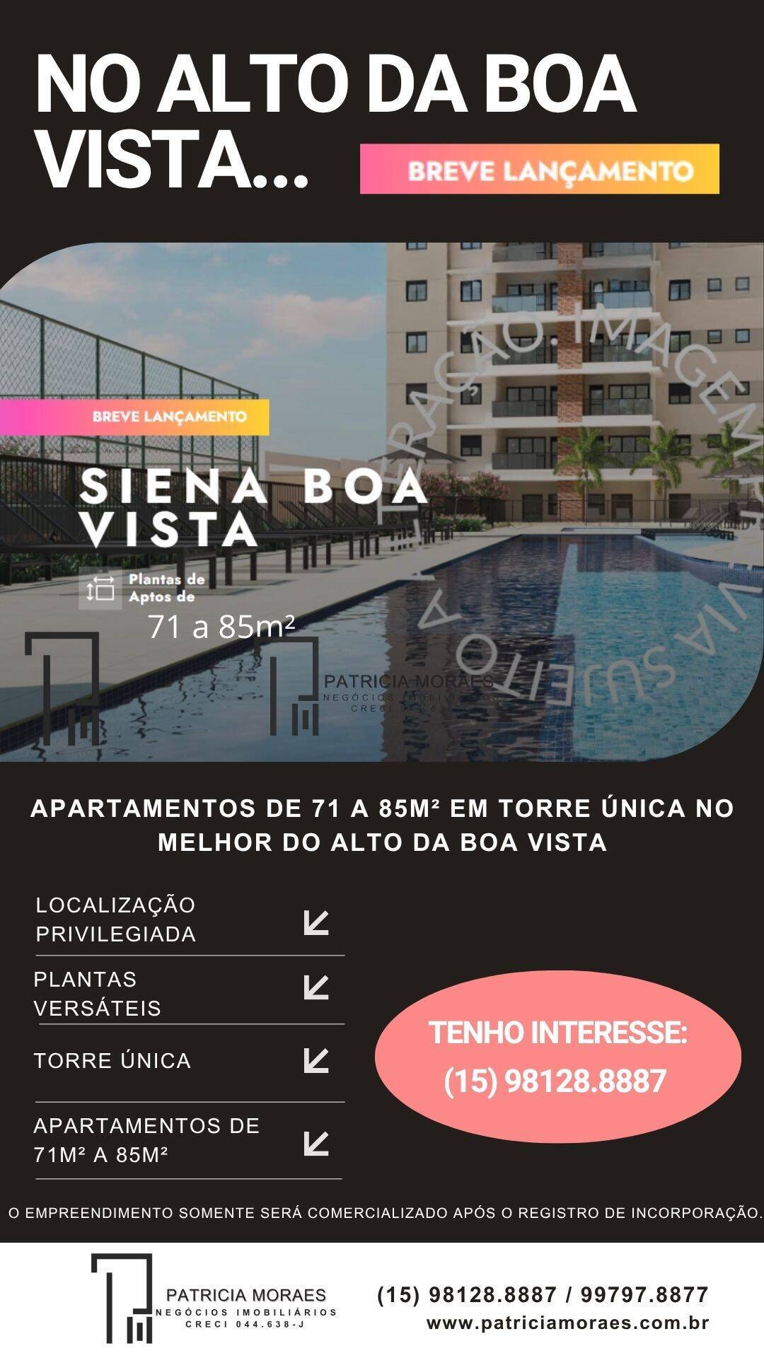 Siena Boa Vista: o novo lançamento com apartamentos de 71m² à 85m²