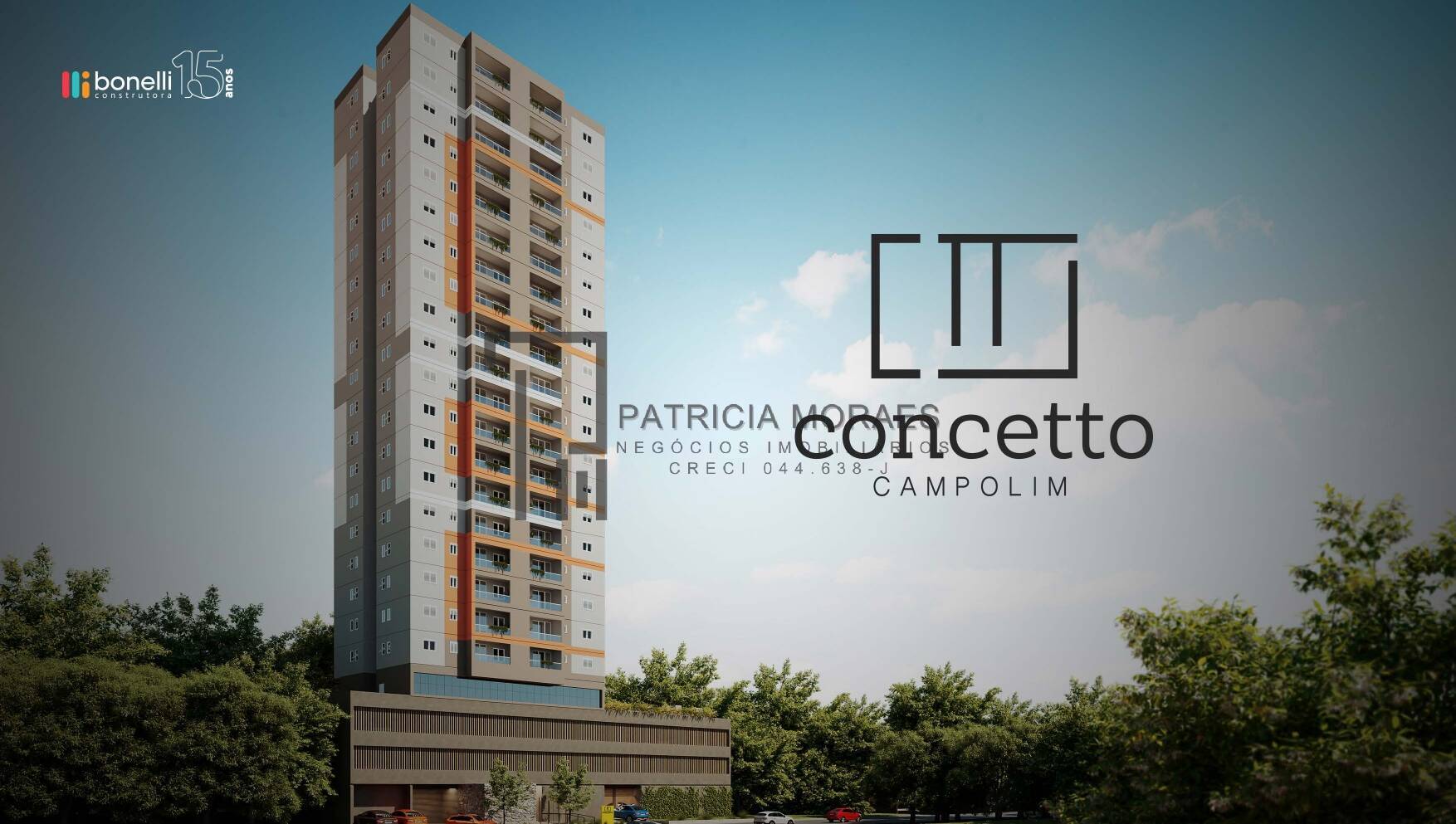 Concetto Campolim: Moderno Apartamentos de 144,29, 2 dormit. 2 vagas